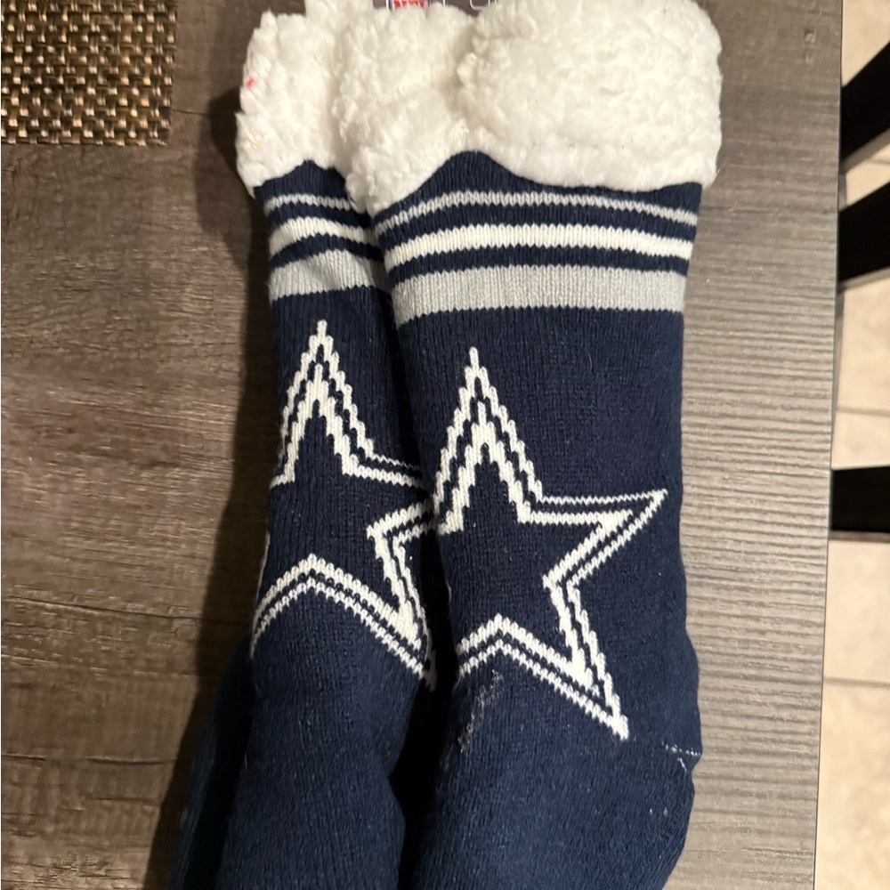 NFL Navy and White Star Socks